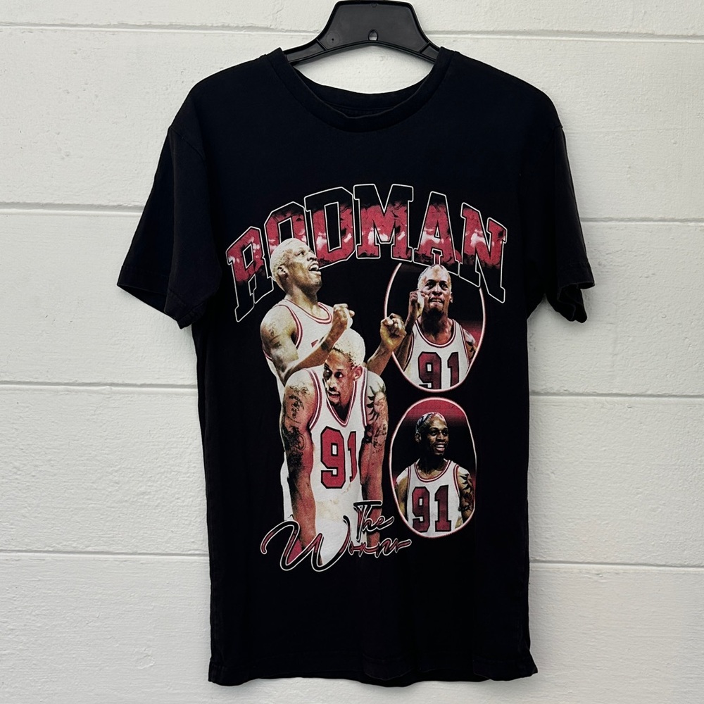 Black Dennis Rodman Graphic T-Shirt